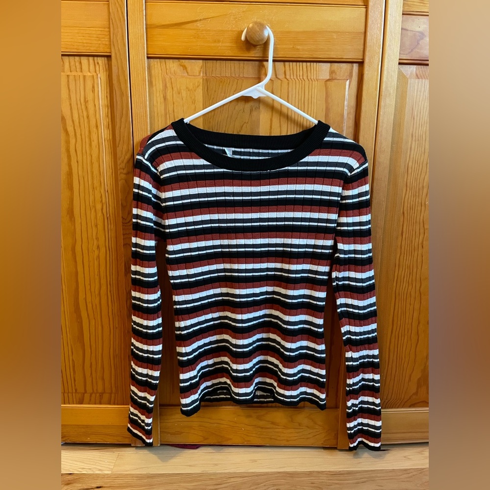 No Boundaries Striped Crew Neck Sweater